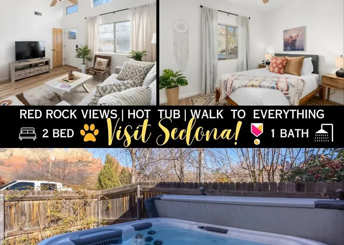 2br With Breathtaking Red Rock Views, Hot Tub And In Location * Sedona